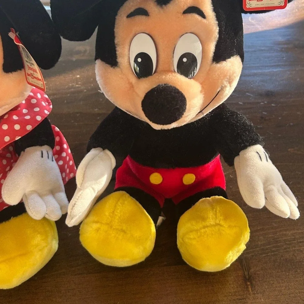 Vintage 1970s Walt Disney Mickey Mouse Plush Doll Toy Disneyland Made In‎ Korea